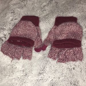 Burgundy Mittens
